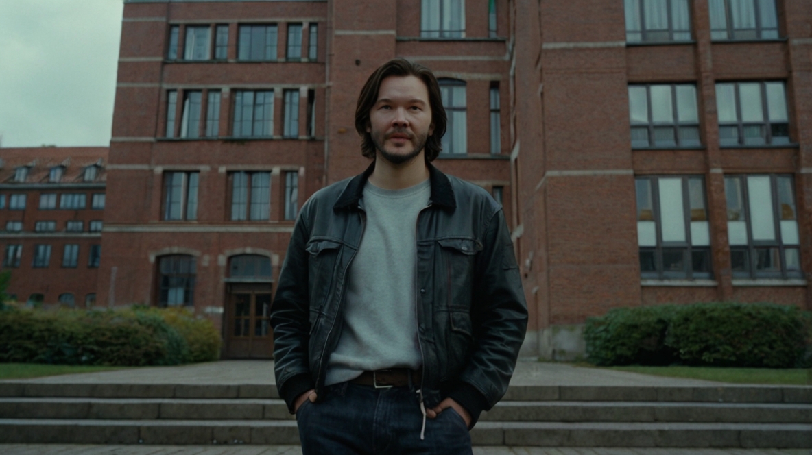 Erik in front of Kopenhagen University